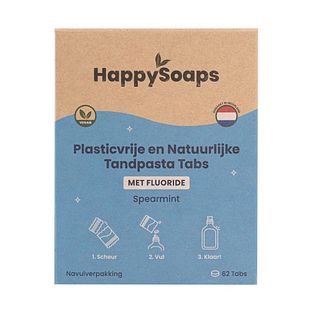 HappySoaps Fluoride Tandpasta Navulling Tabs 62ST