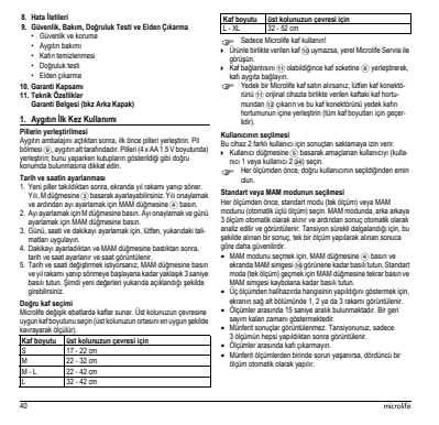 Microlife BP Bloeddrukmeter B3 Comfort PC afbeelding van document #42, instructions