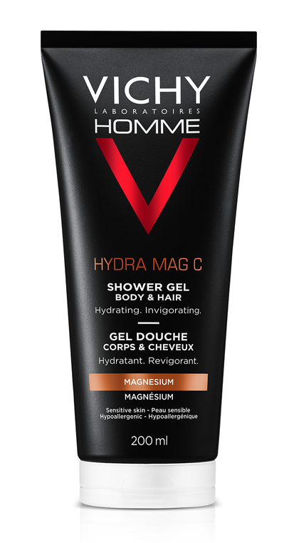 Vichy Homme Hydra Mag C Shower Gel Body & Hair Magnesium Sensitive Skin