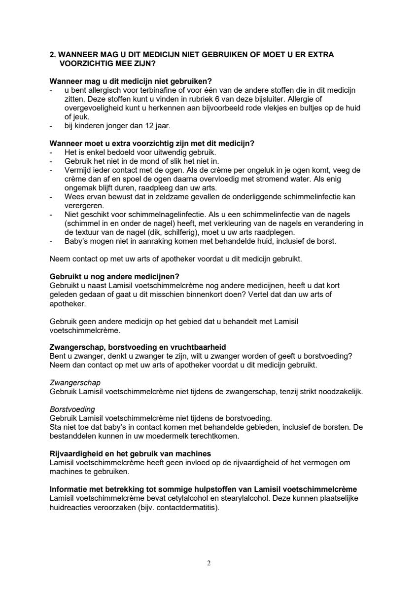 Voetschimmelcrème afbeelding van document #2, leaflet