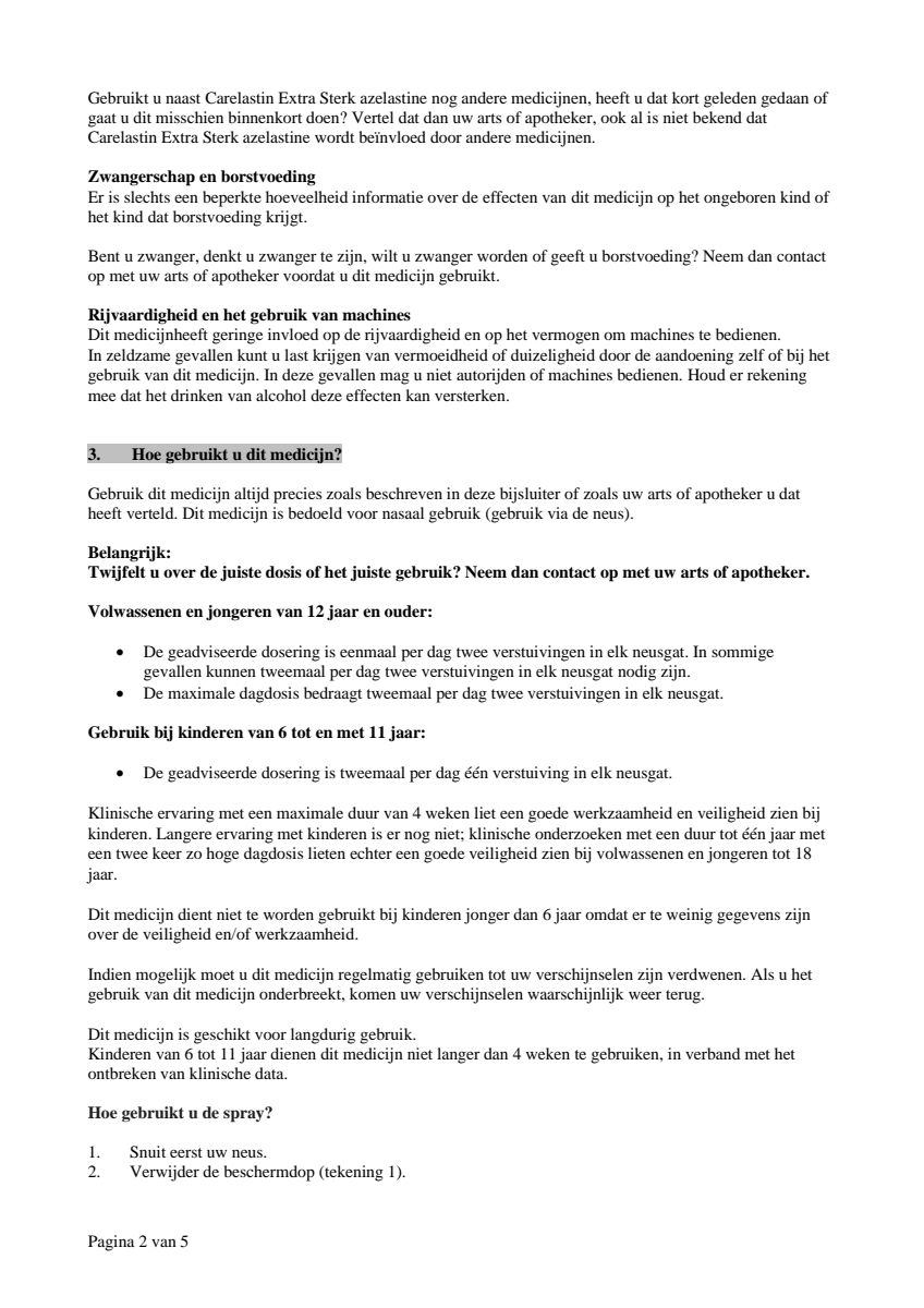 Azelastine Neusspray Extra Sterk afbeelding van document #2, leaflet