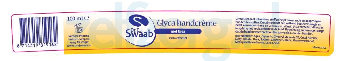 Glyca Urea Handcreme afbeelding van document #1, label