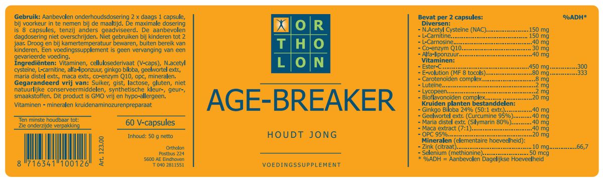 Age Breaker Capsules afbeelding van document #1, label
