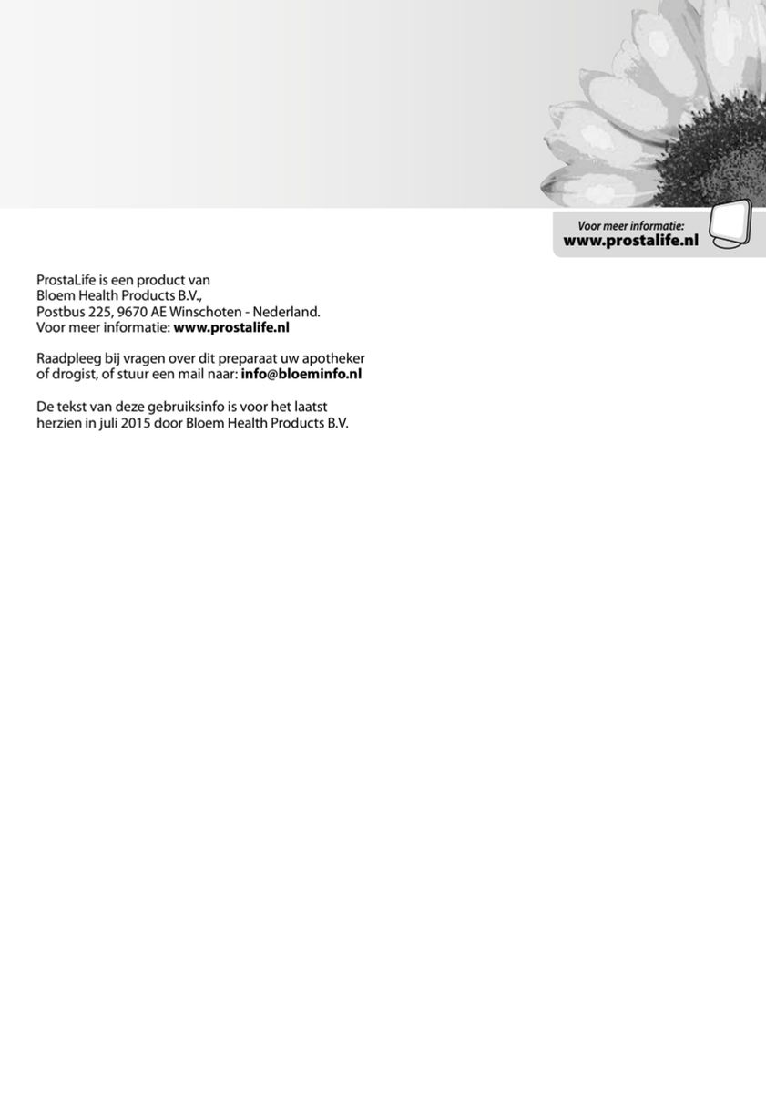 Prostalife Capsules afbeelding van document #2, instructions