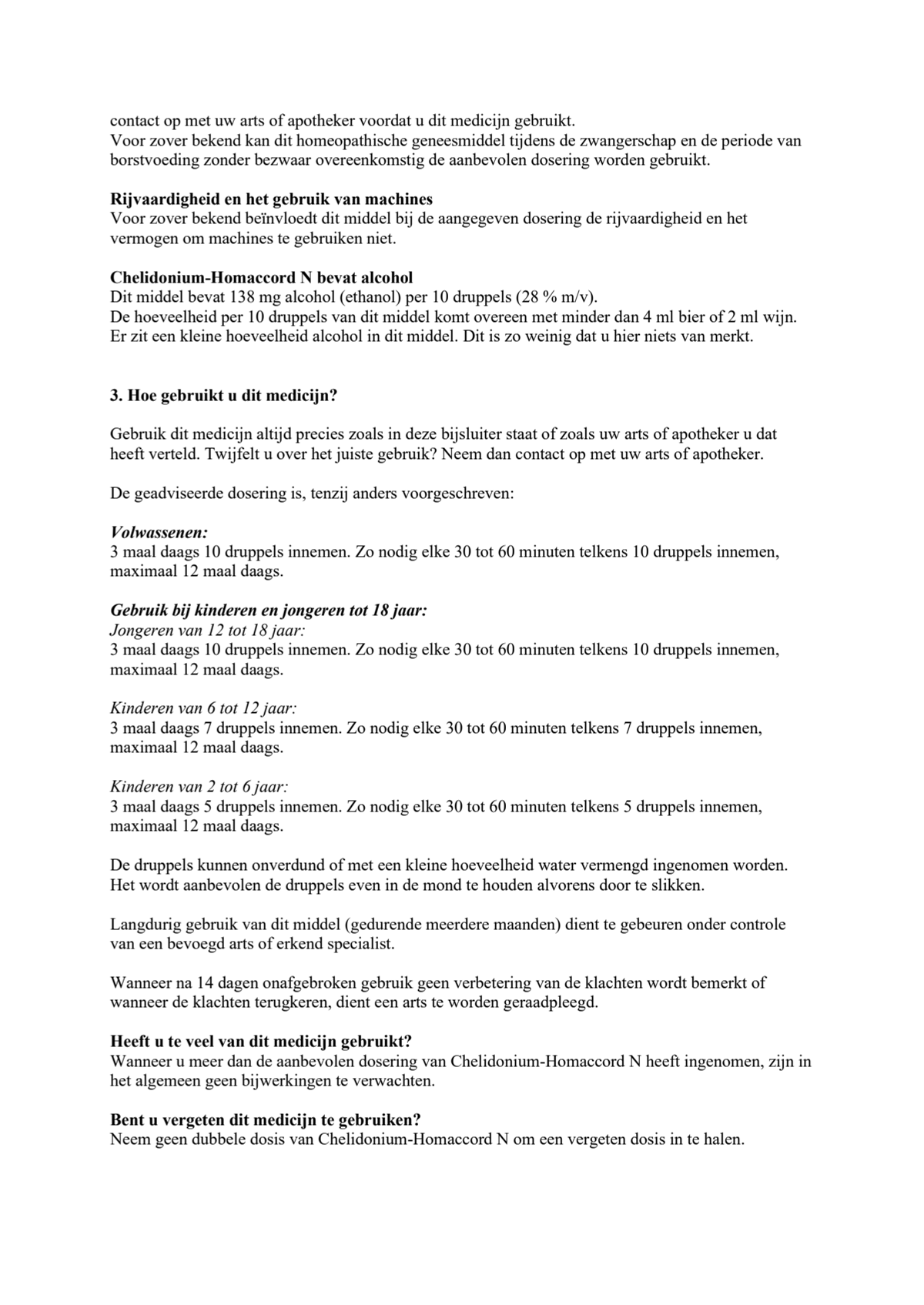 Chelidonium-Homaccord N afbeelding van document #2, leaflet