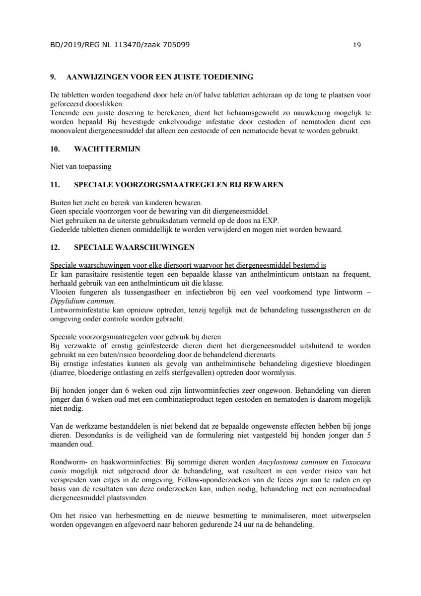 Wormtabletten all-in-one Honden vanaf 17.5KG afbeelding van document #19, leaflet