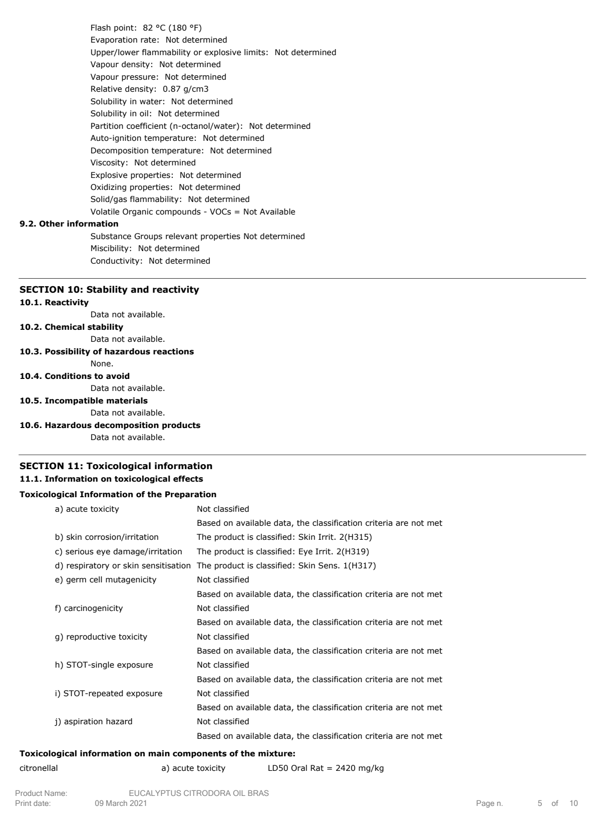 Essentiële Olie Citroen Eucalyptus afbeelding van document #5, label