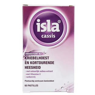 isla Cassis Keelpastilles - bij kriebelhoest en kortdurende heesheid 60ST