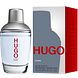 Hugo Boss Iced Eau de Toilette 75ML Parfumfles met verpakking ernaast Hugo Boss Iced Eau de Toilette 75ML Parfumfles met verpakking ernaast