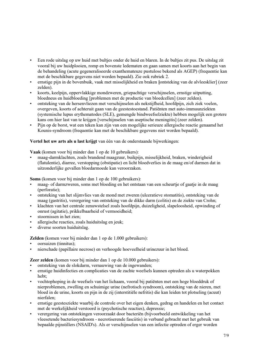 Ibuprofen (als Lysine) Sanias 400mg Tabletten afbeelding van document #7, leaflet
