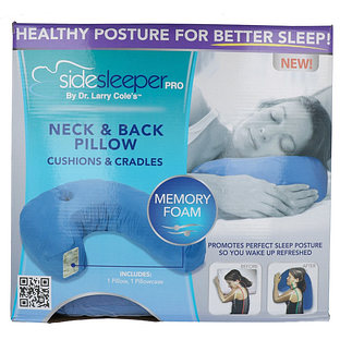 Dr. Larry Cole Side Sleeper Pro Neck & Back Pillow 1ST