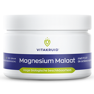 Vitakruid Magnesium Malaat met Vitamine B6 (P-5-P) 120GR