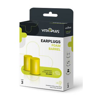 Vitaplus Earplugs Foam Barrel 3PR