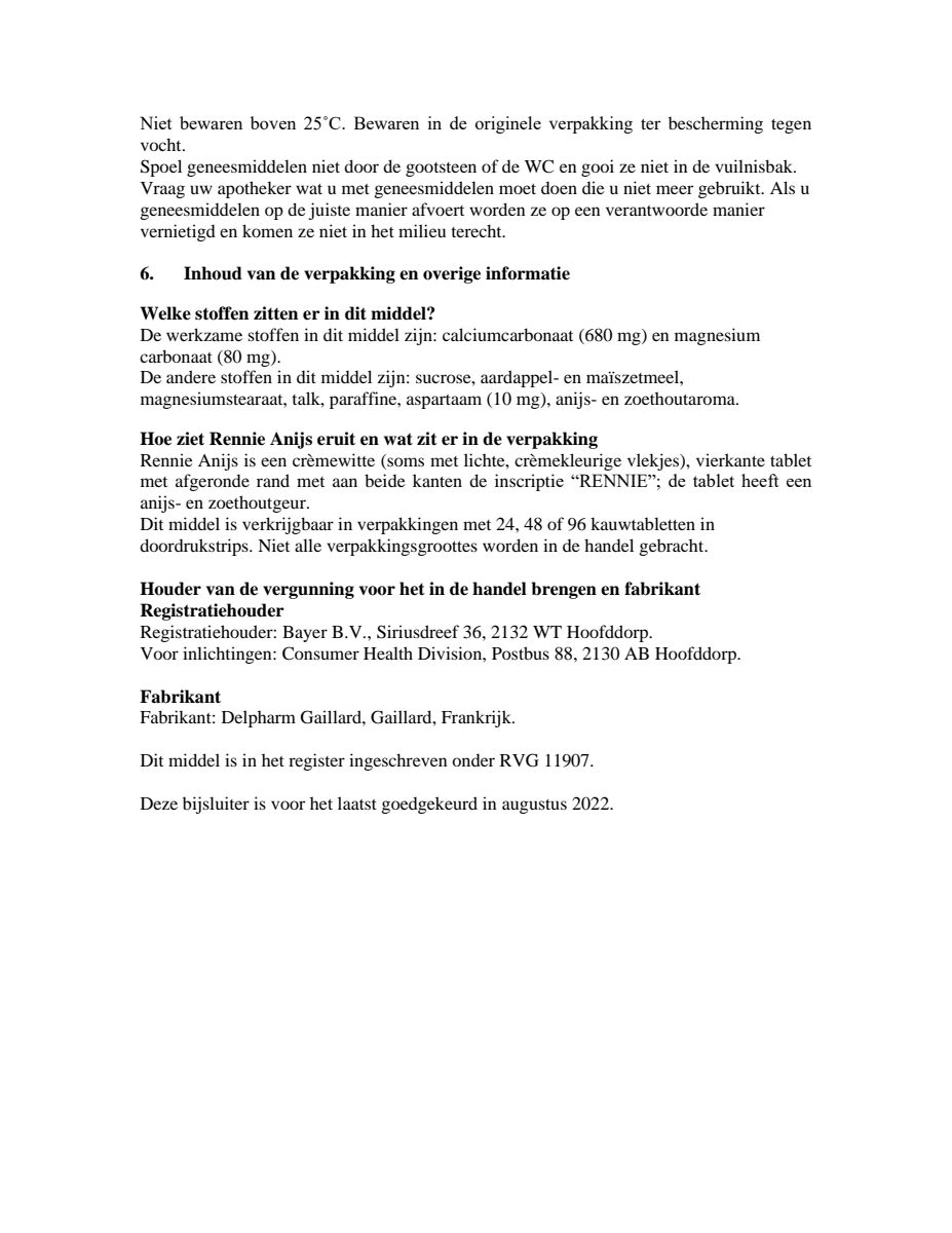 Anijs kauwtabletten bij brandend maagzuur afbeelding van document #5, leaflet