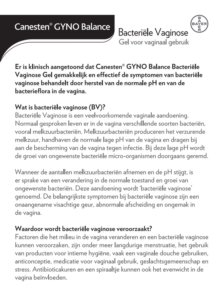 Gyno Balance Gel afbeelding van document #1, instructions