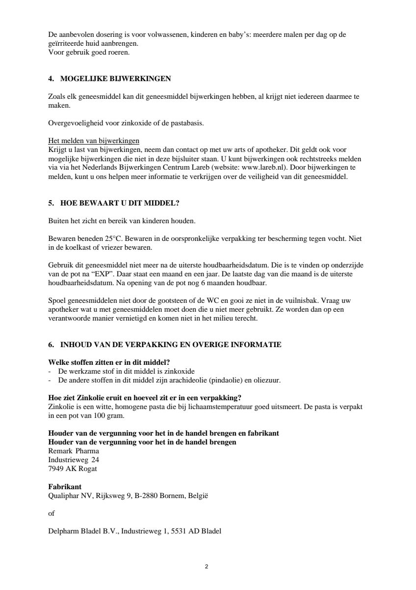Zinkolie afbeelding van document #2, leaflet