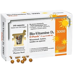 Pharma Nord Bio-Vitamine D3 D-Pearls 75mcg 240CP Pharma Nord Bio-Vitamine D3 D-Pearls 75mcg 240CP
