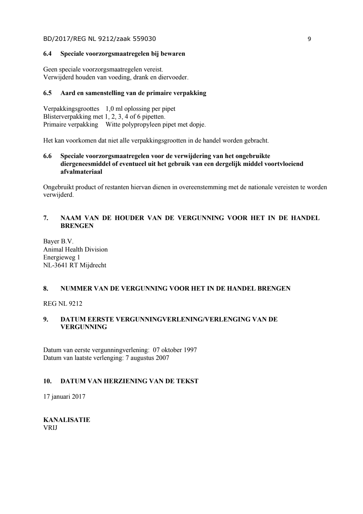 Hond 100 afbeelding van document #9, instructions