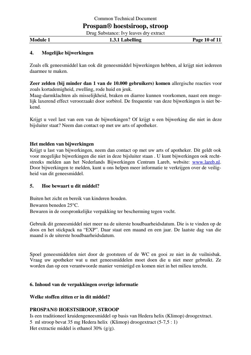 Hoestsiroop Sticks - bij vastzittende hoest en kriebelhoest afbeelding van document #10, leaflet