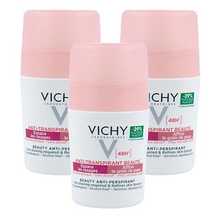 Vichy Deo Roller Beauty Anti-Transpirant 48h Multiverpakking 3x50ML Vichy Deo Roller Beauty Anti-Transpirant 48h Multiverpakking 3x50ML