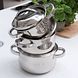 HG Keuken Staalpolish 250ML sfeerbeeld stalen pannenset