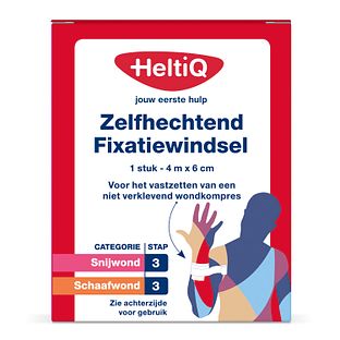 HeltiQ Zelfhechtend Fixatiewindsel 4mx6cm 1ST HeltiQ Zelfhechtend Fixatiewindsel 4mx6cm 1ST