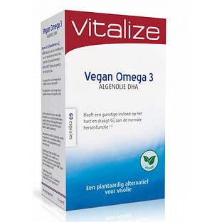 Vitalize Vegan Omega 3 Algenolie DHA Capsules 60CP