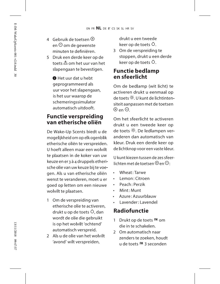 Wake-Up Light Scents afbeelding van document #11, instructions