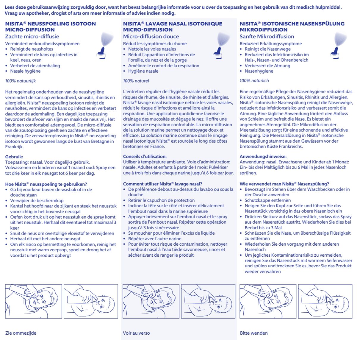 Neusspoeling Isotoon - Micro-diffusion vermindert verkoudheidssymptomen afbeelding van document #1, instructions