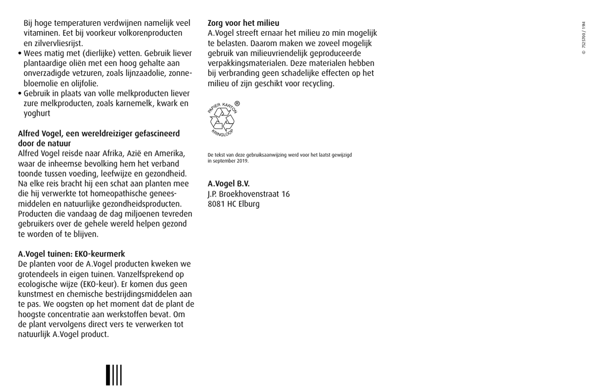 Huid Symvita Anti-Rimpel Crème afbeelding van document #2, instructions