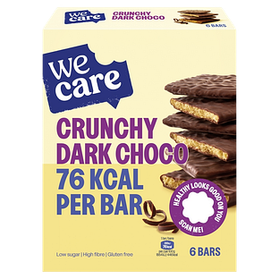 WeCare Crunchy Dark Choco Bars 6ST WeCare Crunchy Dark Choco Bars 6ST