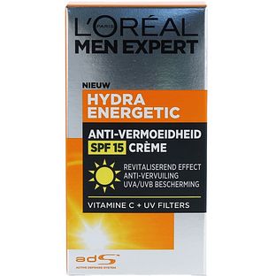 L'Oréal Paris Men Expert Hydra Energetic Anti Vermoeidheid Creme SPF 15 50ML L'Oréal Paris Men Expert Hydra Energetic Anti Vermoeidheid Creme SPF 15 50ML