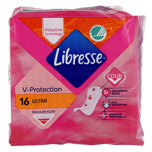 Libresse V-Protection Ultra Normal Maandverband 16ST
