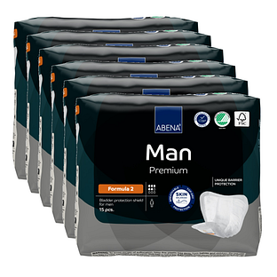 ABENA Man Premium Formula 2 Inlegverband - Multiverpakking 6x15ST
