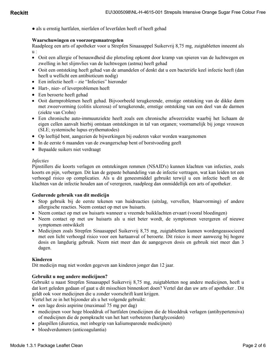 Sinaasappel Suikervij 8.75 mg Zuigtabletten afbeelding van document #2, leaflet