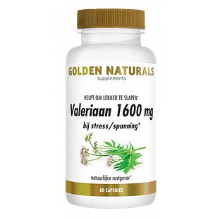 Golden Naturals Valeriaan 1600mg Capsules 60VCP Golden Naturals Valeriaan 1600mg Capsules 60VCP