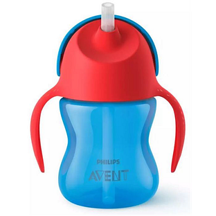 Avent Rietjesbeker Blauw-Rood 9M+ 1ST