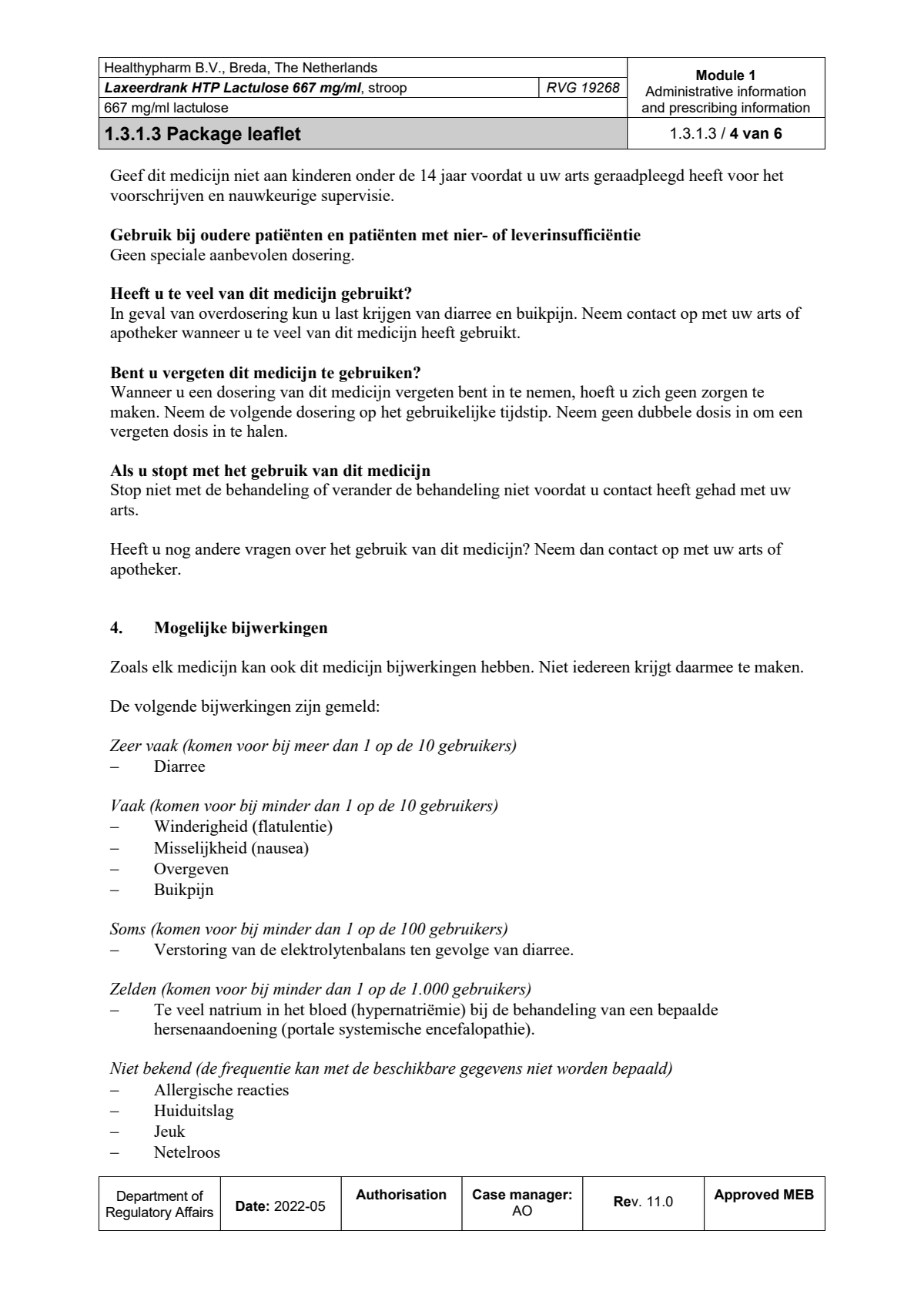Laxeerdrank Lactulose afbeelding van document #4, leaflet
