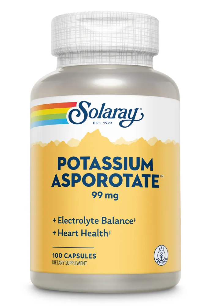 Solaray Potassium Asporotate 99mg Capsules 100CP