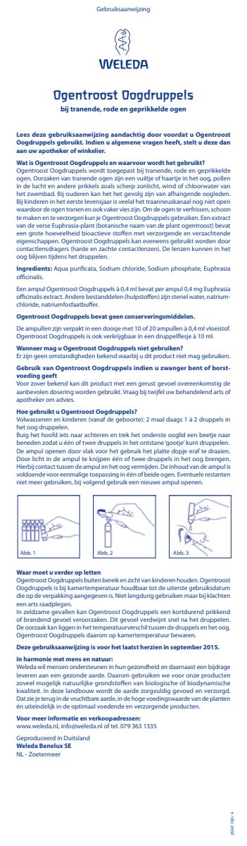 Ogentroost Oogdruppels Ampullen afbeelding van document #1, instructions