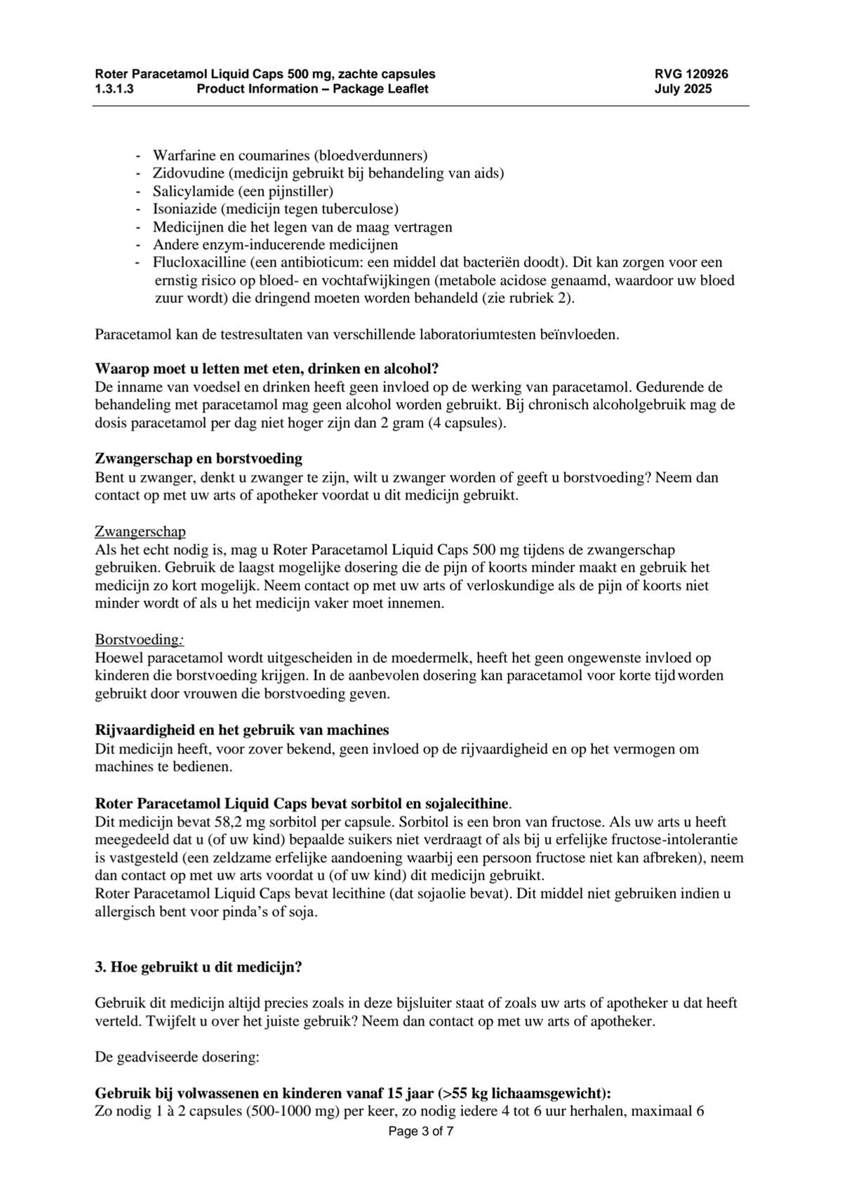 Paracetamol 500mg Liquid Caps afbeelding van document #3, leaflet