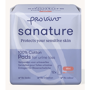 Sanature Pro Vivo 100% Katoen Verbanden voor Urineverlies Mini 12ST Sanature Pro Vivo 100% Katoen Verbanden voor Urineverlies Mini 12ST
