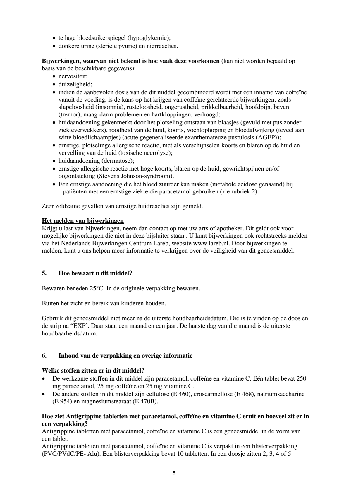 Tabletten afbeelding van document #5, leaflet