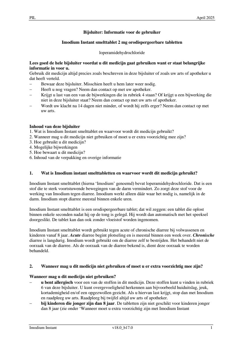 2mg Instant Smelttablet afbeelding van document #1, leaflet
