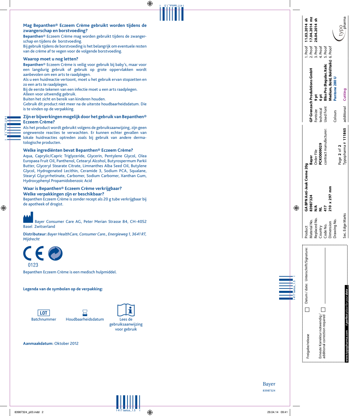 Babyhuid Eczeem Verzorgingspakket afbeelding van document #2, instructions