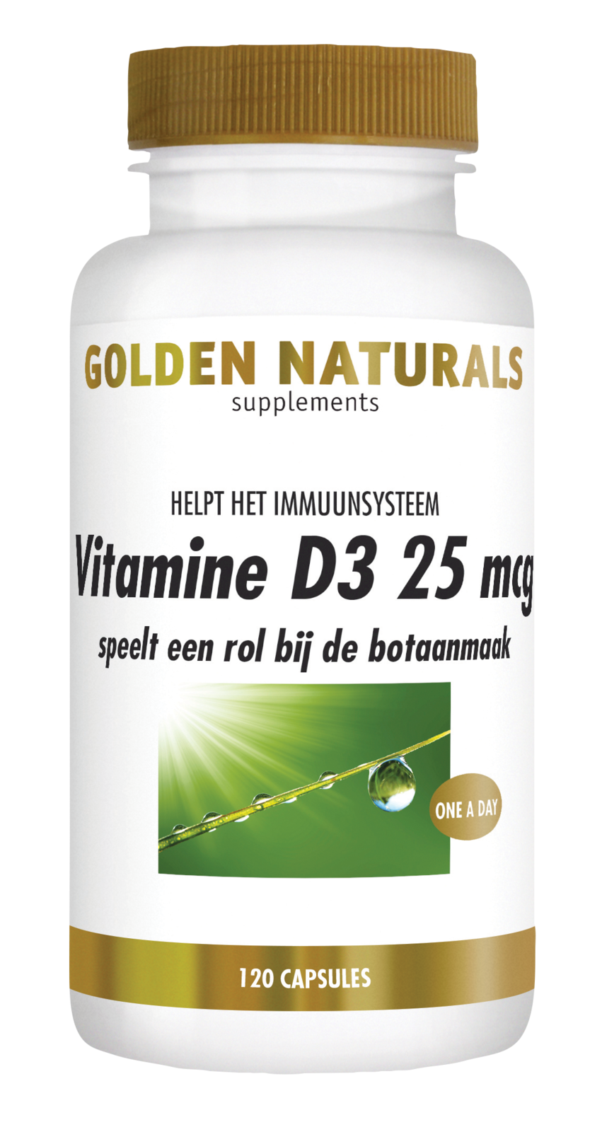 Golden Naturals Vitamine D3 25mcg Capsules 120ST