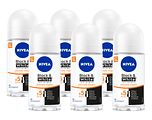 Nivea Black &amp; White Invisible Ultimate Impact Deoroller Multiverpakking 6x50ML