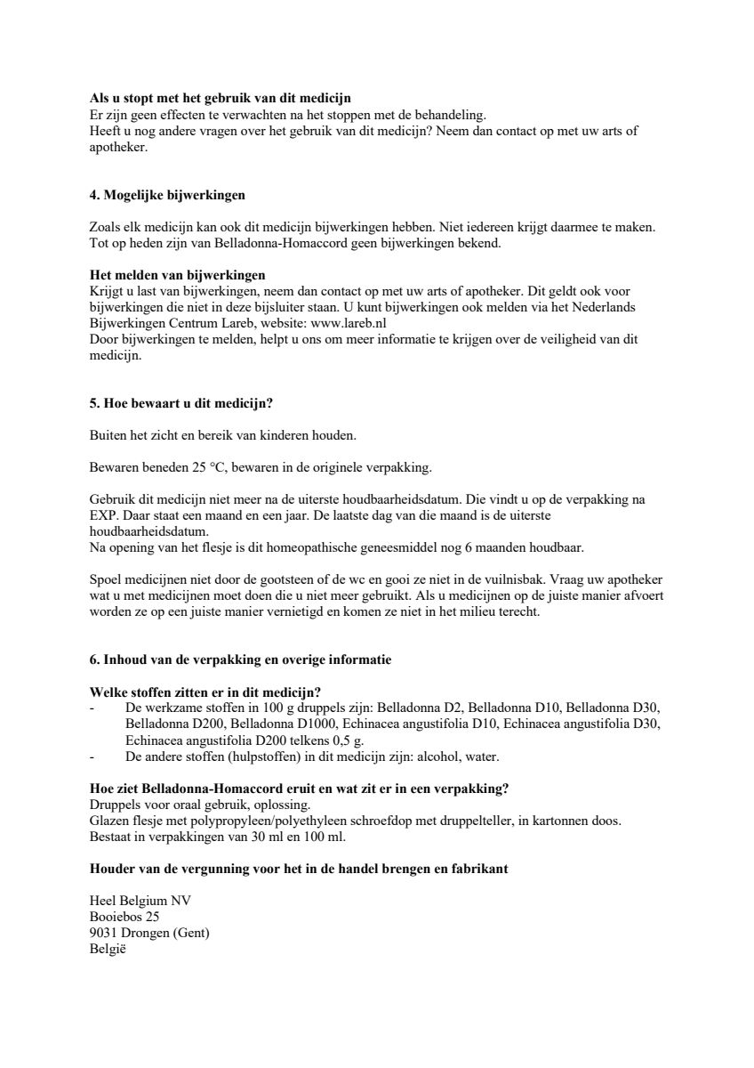 Belladonna-Homaccord afbeelding van document #3, leaflet