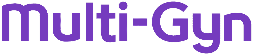 Paars merknaam logo van Multi-Gyn