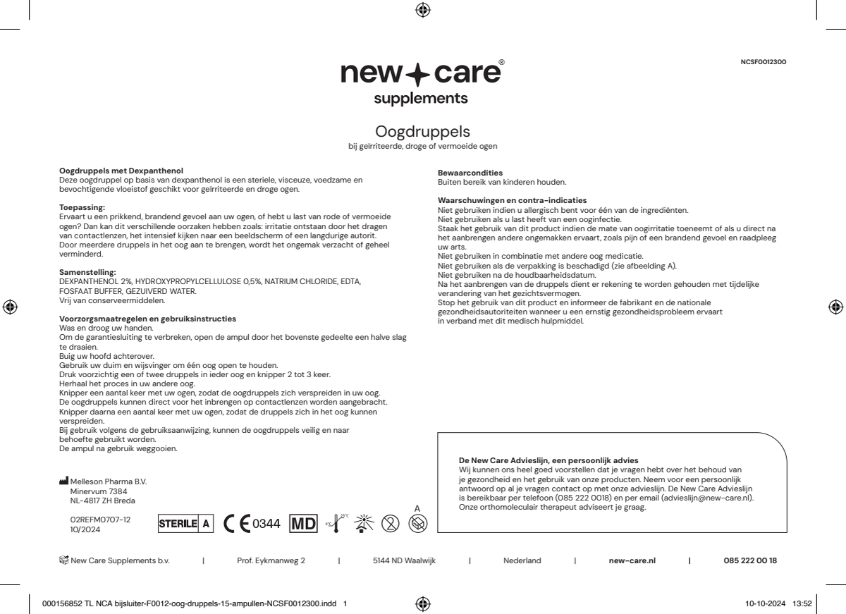 Oogdruppels Ampullen afbeelding van document #1, instructions
